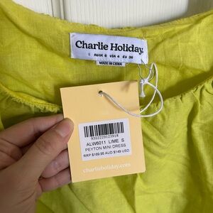 Anthropologie “Charlie Holiday” Vibrant Lime Dress